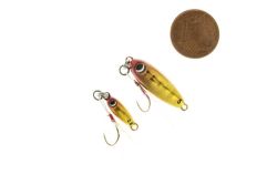 Nano Aji Metal by Major Craft, you call it a micro jig and you don't get even close, you need a magnifying glass to see the smallest ones.